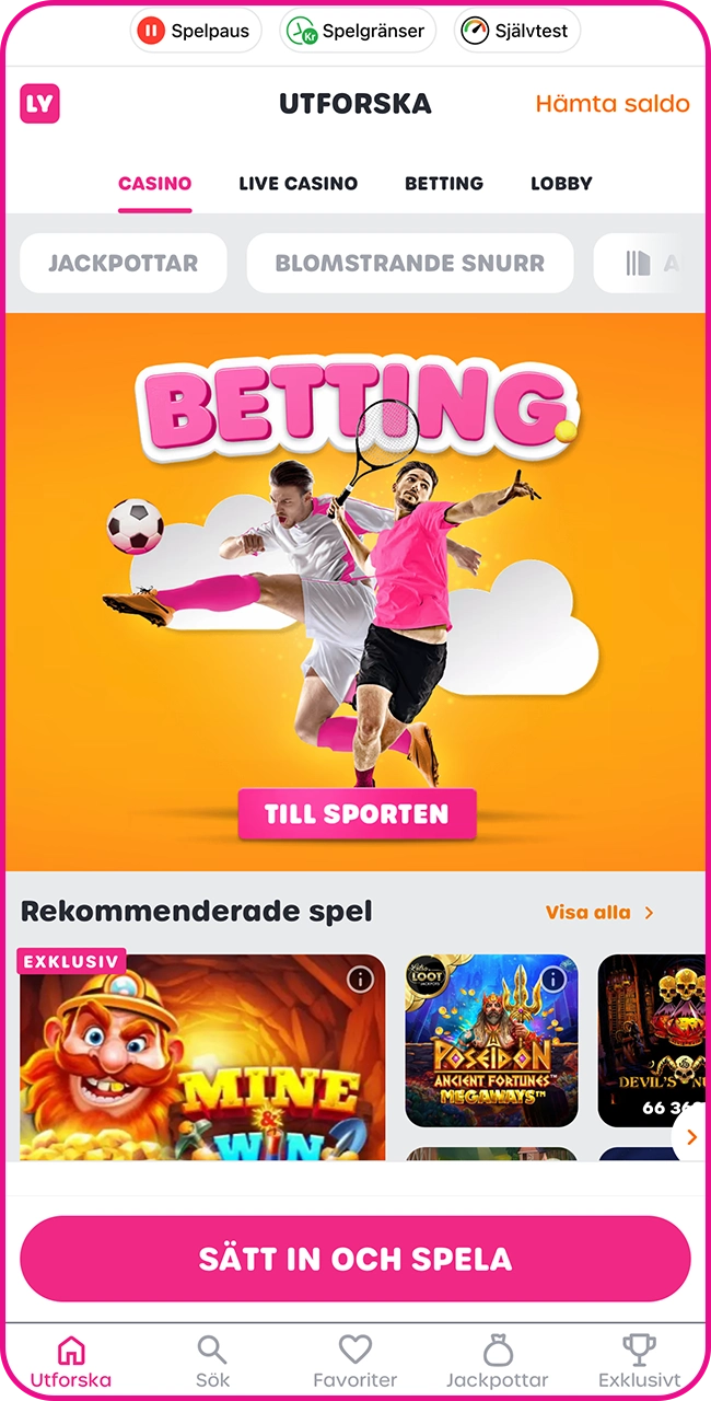 Besök den officiella webbplatsen för Lyllo Casino