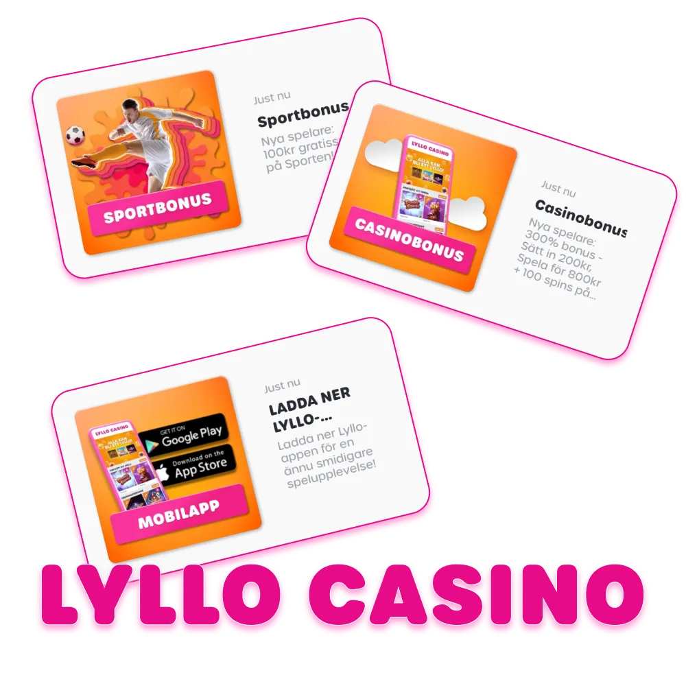Upptäck våra generösa välkomstbonusar på Lyllo Casino.