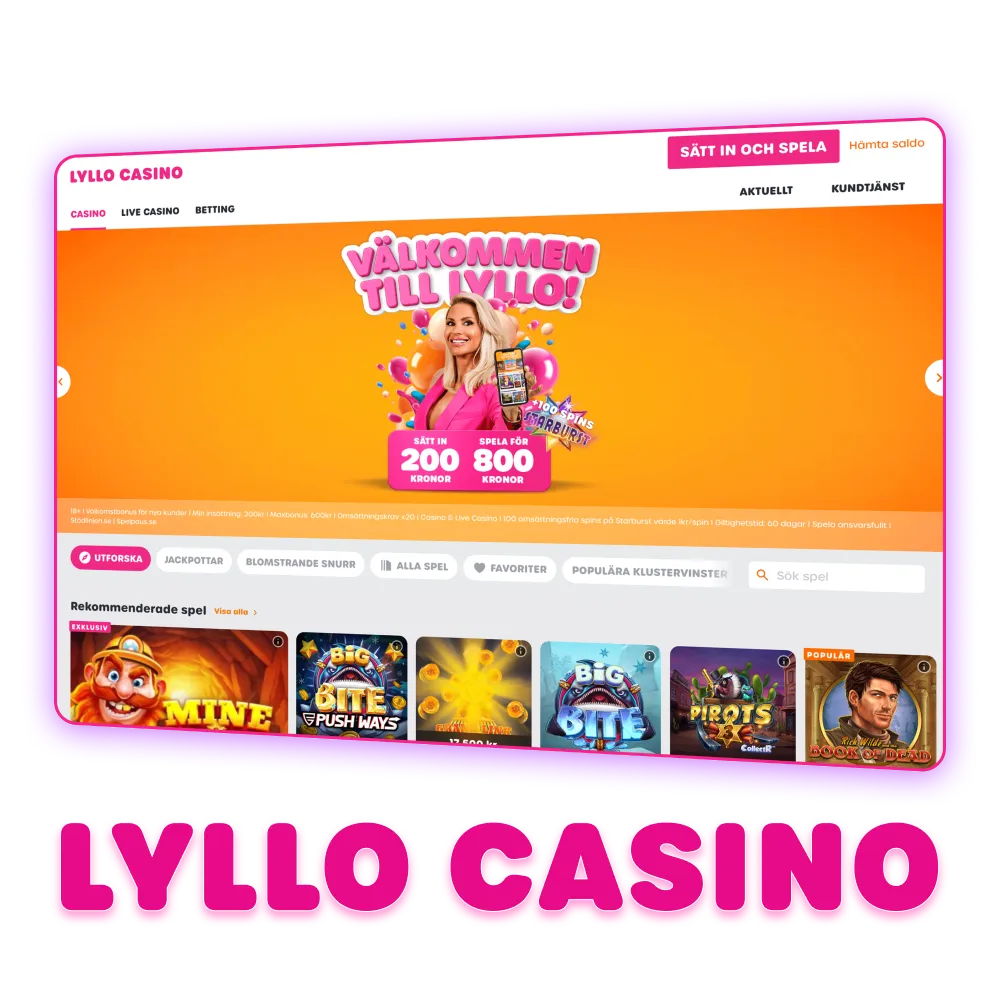 Tusentals spelare väljer Lyllo Casino.