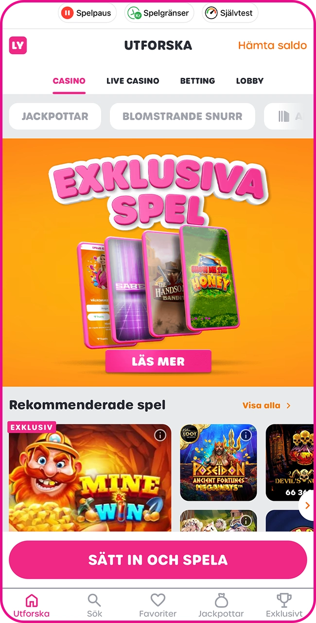 Gå över till den officiella webbplatsen för Lyllo Casino.